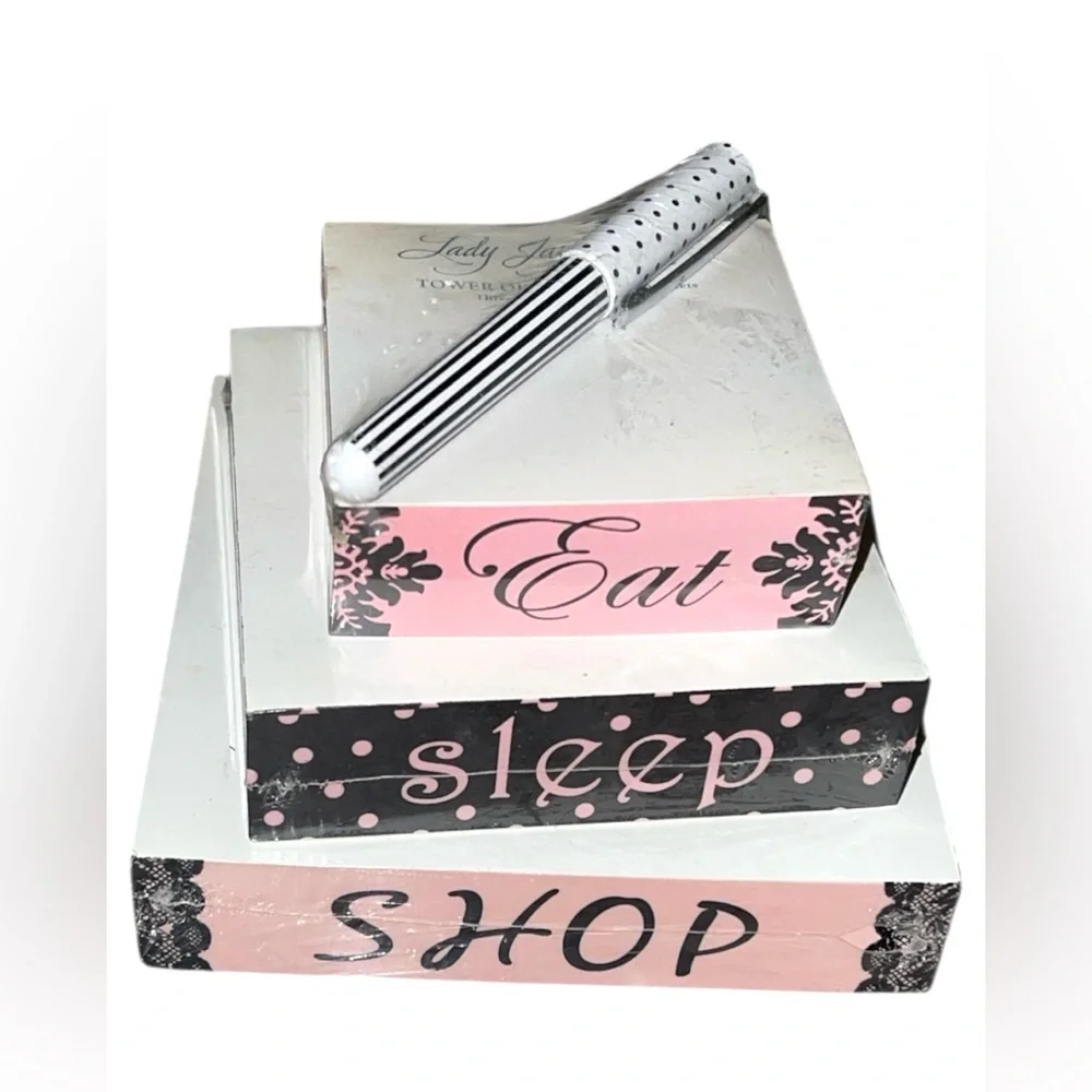 LADY JAYNE EAT SLEEP SHOP NOTE PADS AND PEN